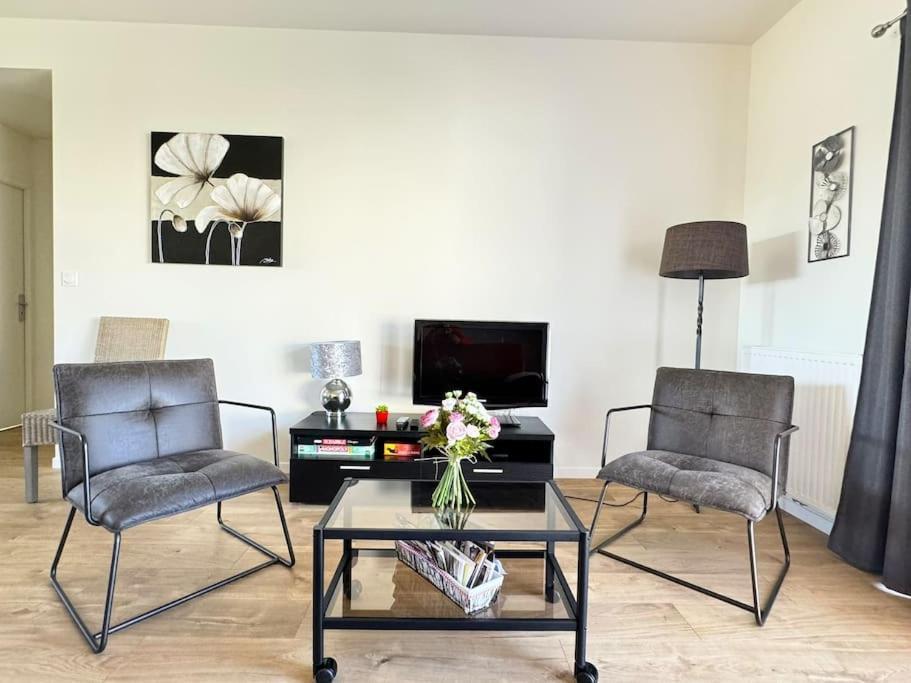 La Maison Bleue - Plain-Pied Proche Plages Et Caen Rosel Exteriör bild